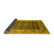 Sideview of Oriental Yellow Industrial Rug, urb661yw