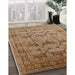 Machine Washable Industrial Modern Mahogany Brown Rug in a Family Room, wshurb662