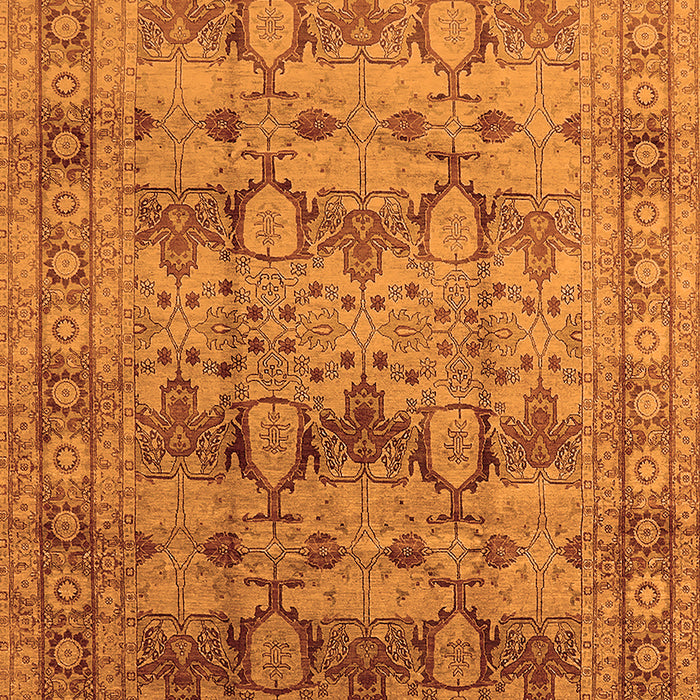 Machine Washable Oriental Orange Industrial Area Rugs, wshurb662org