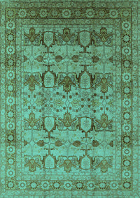 Oriental Turquoise Industrial Rug, urb662turq