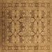 Square Oriental Brown Industrial Rug, urb662brn