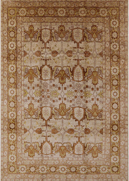 Mid-Century Modern Mahogany Brown Oriental Rug, urb662