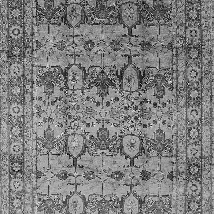 Machine Washable Oriental Gray Industrial Rug, wshurb662gry