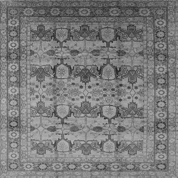 Square Oriental Gray Industrial Rug, urb662gry