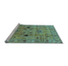 Sideview of Machine Washable Oriental Light Blue Industrial Rug, wshurb663lblu