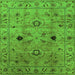 Square Oriental Green Industrial Rug, urb663grn