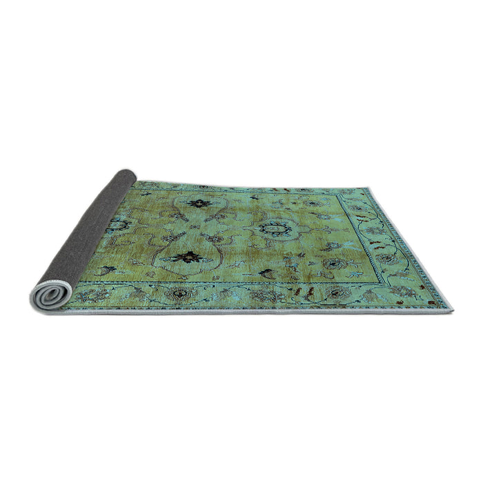 Sideview of Oriental Light Blue Industrial Rug, urb663lblu