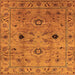 Square Oriental Orange Industrial Rug, urb663org