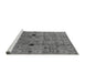 Sideview of Machine Washable Oriental Gray Industrial Rug, wshurb663gry