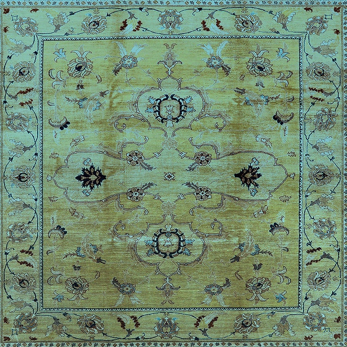 Square Oriental Light Blue Industrial Rug, urb663lblu