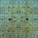 Square Oriental Light Blue Industrial Rug, urb663lblu