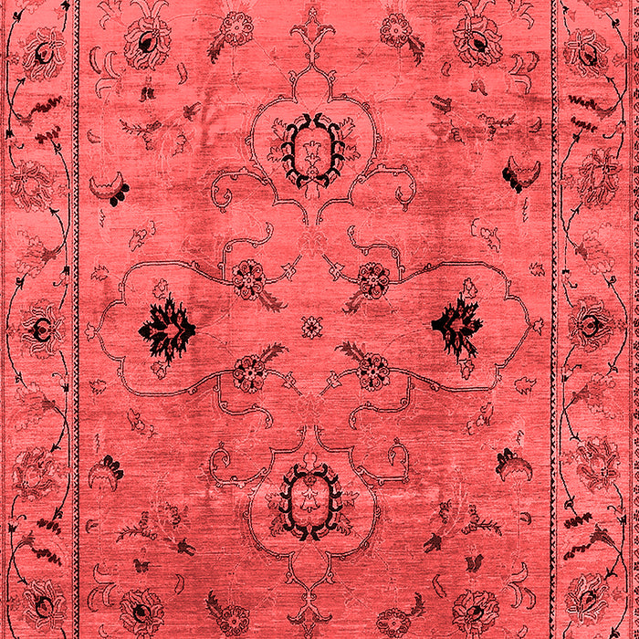 Machine Washable Oriental Red Industrial Rug, wshurb663red