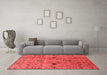 Industrial Red Washable Rugs