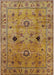 Machine Washable Industrial Modern Gold Rug, wshurb663