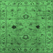 Square Oriental Emerald Green Industrial Rug, urb663emgrn