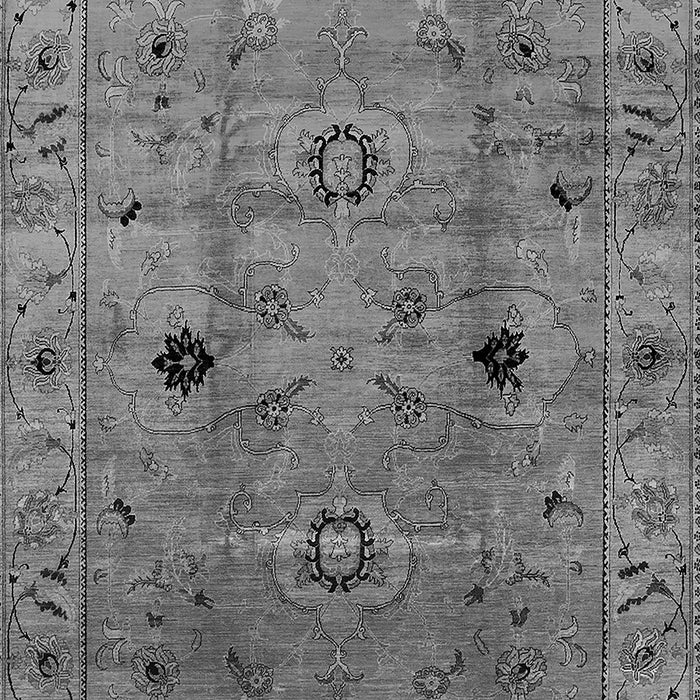 Machine Washable Oriental Gray Industrial Rug, wshurb663gry