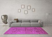 Machine Washable Oriental Purple Industrial Rug, wshurb664pur