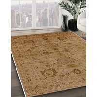 Mid-Century Modern Dark Bisque Brown Oriental Rug, urb664