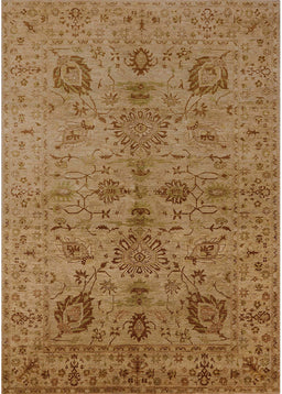 Mid-Century Modern Dark Bisque Brown Oriental Rug, urb664