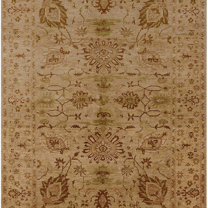 Mid-Century Modern Dark Bisque Brown Oriental Rug, urb664