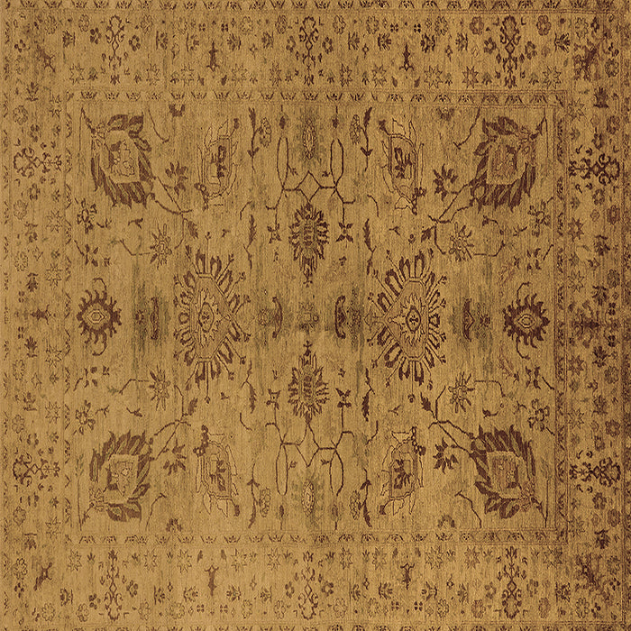 Square Oriental Brown Industrial Rug, urb664brn