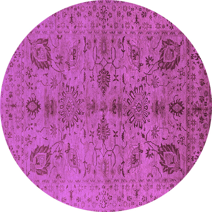 Round Oriental Purple Industrial Rug, urb664pur