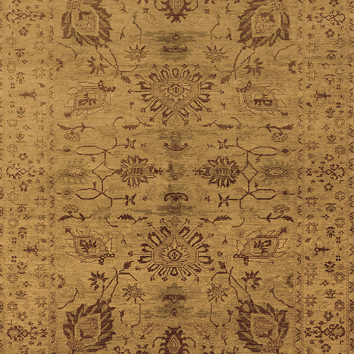 Machine Washable Oriental Brown Industrial Rug, wshurb664brn