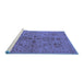 Sideview of Machine Washable Oriental Blue Industrial Rug, wshurb664blu