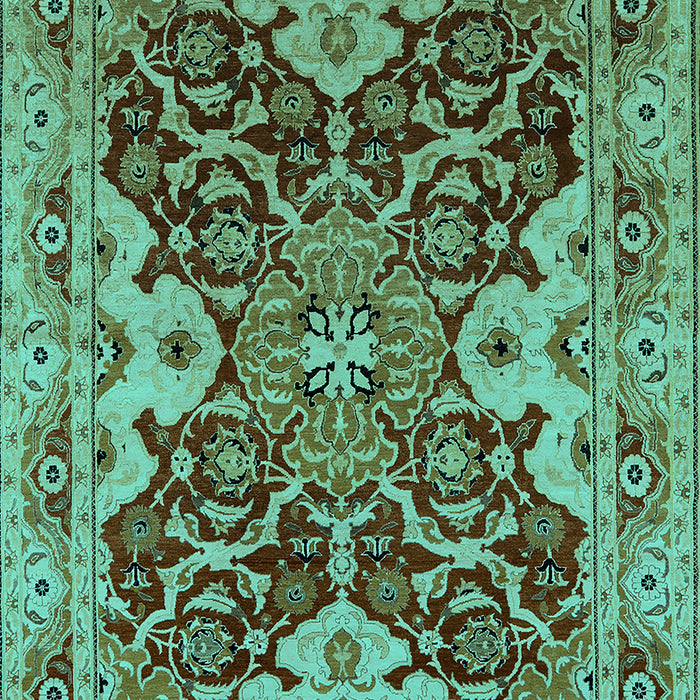Oriental Turquoise Industrial Rug, urb665turq