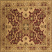 Square Oriental Brown Industrial Rug, urb665brn