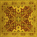 Square Oriental Yellow Industrial Rug, urb665yw