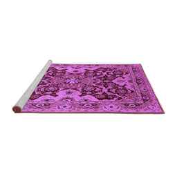 Sideview of Machine Washable Oriental Purple Industrial Area Rugs, wshurb665pur