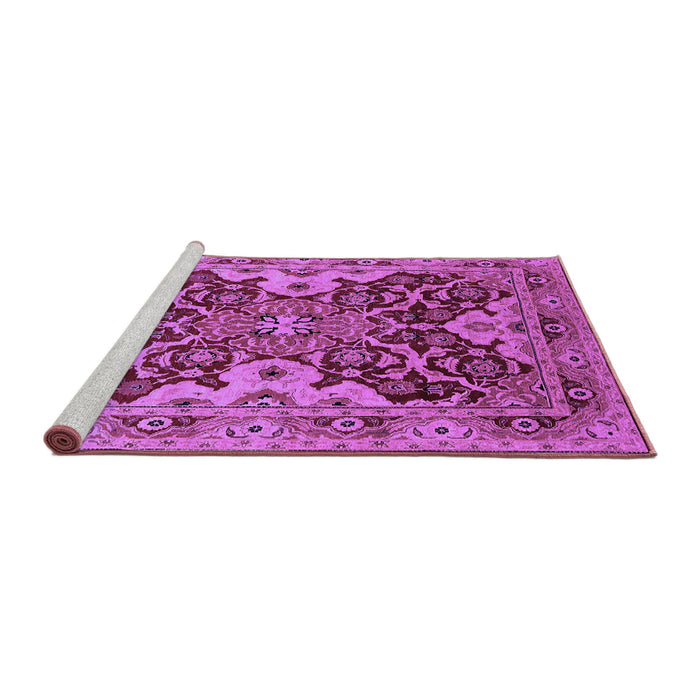 Sideview of Machine Washable Oriental Purple Industrial Area Rugs, wshurb665pur