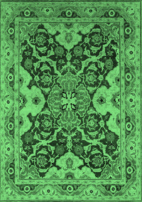 Oriental Emerald Green Industrial Rug, urb665emgrn