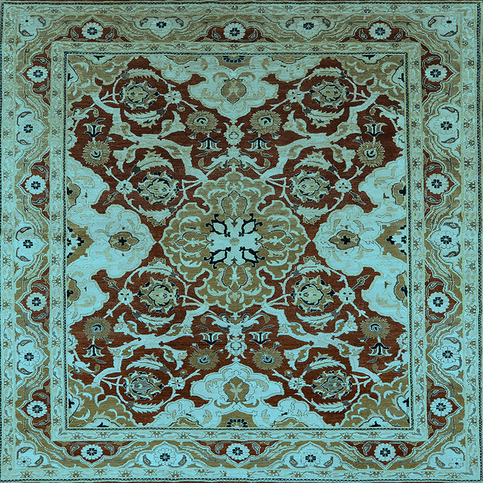 Square Oriental Light Blue Industrial Rug, urb665lblu