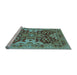 Sideview of Machine Washable Oriental Light Blue Industrial Rug, wshurb665lblu