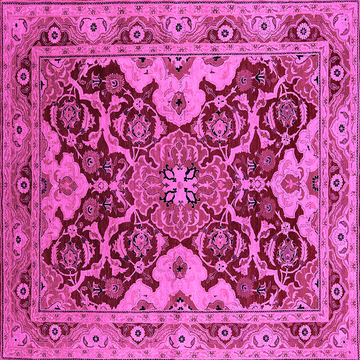 Square Oriental Pink Industrial Rug, urb665pnk