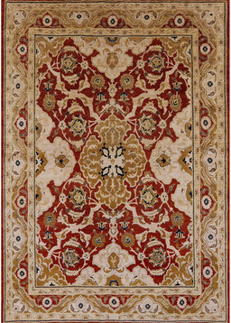 Mid-Century Modern Brown Sand Brown Oriental Rug, urb665