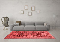 Machine Washable Oriental Red Industrial Rug, wshurb665red