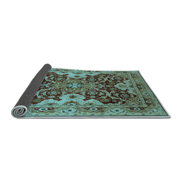 Sideview of Oriental Light Blue Industrial Rug, urb665lblu