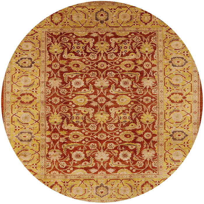 Round Machine Washable Industrial Modern Red Rug, wshurb666