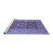 Sideview of Machine Washable Oriental Blue Industrial Rug, wshurb666blu