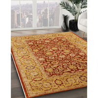 Mid-Century Modern Red Oriental Rug, urb666