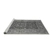 Sideview of Machine Washable Oriental Gray Industrial Rug, wshurb666gry