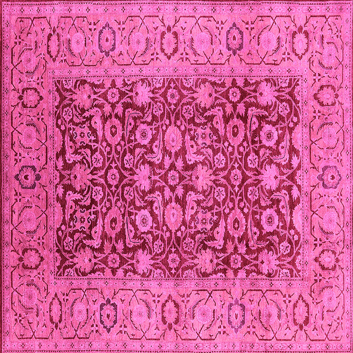 Square Oriental Pink Industrial Rug, urb666pnk