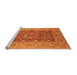 Sideview of Machine Washable Oriental Orange Industrial Area Rugs, wshurb666org