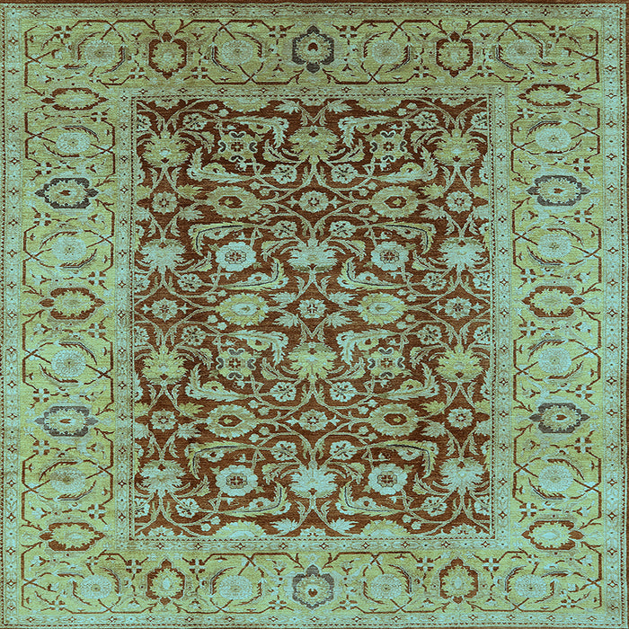 Square Oriental Light Blue Industrial Rug, urb666lblu