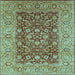 Square Oriental Light Blue Industrial Rug, urb666lblu