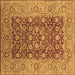 Square Oriental Brown Industrial Rug, urb666brn