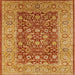 Square Mid-Century Modern Red Oriental Rug, urb666